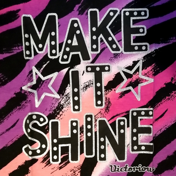 🔥SALE🔥 Nickelodeon Victorious "Make It Shine" Girls T-shirt NWOT Size M(10-12) - Picture 2 of 4